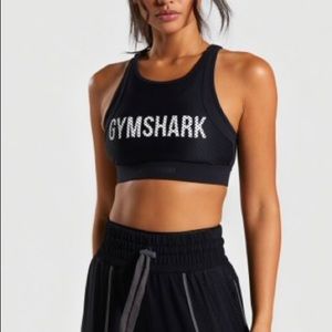 GYMSHARK Mesh Sports Bra with Logo, NWT XS